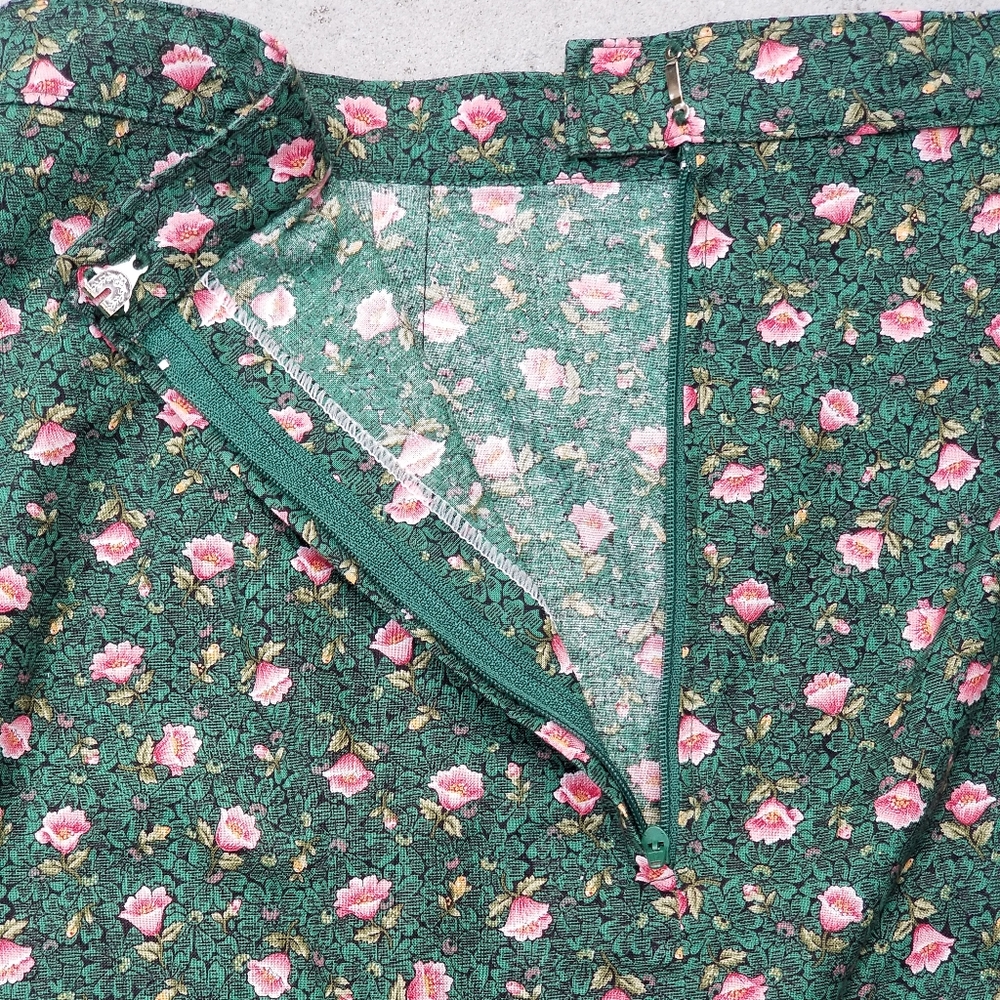 Vintage floral hand made pencil skirt - Picture 3 of 3